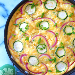 Zucchini Goat Cheese Frittata