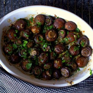 garlic butter roasted mushrooms